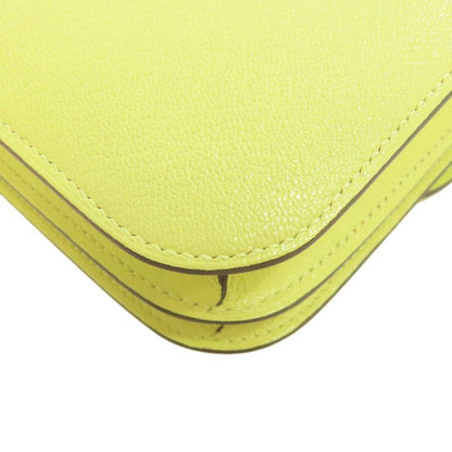 Hermes Constance Jaune Bourgeon 3 Mini Silver Hardware Shoulder Bag Chevre Women