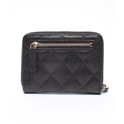 Chanel Bifold Wallet Gold Caviar Leather Quilted — view 2