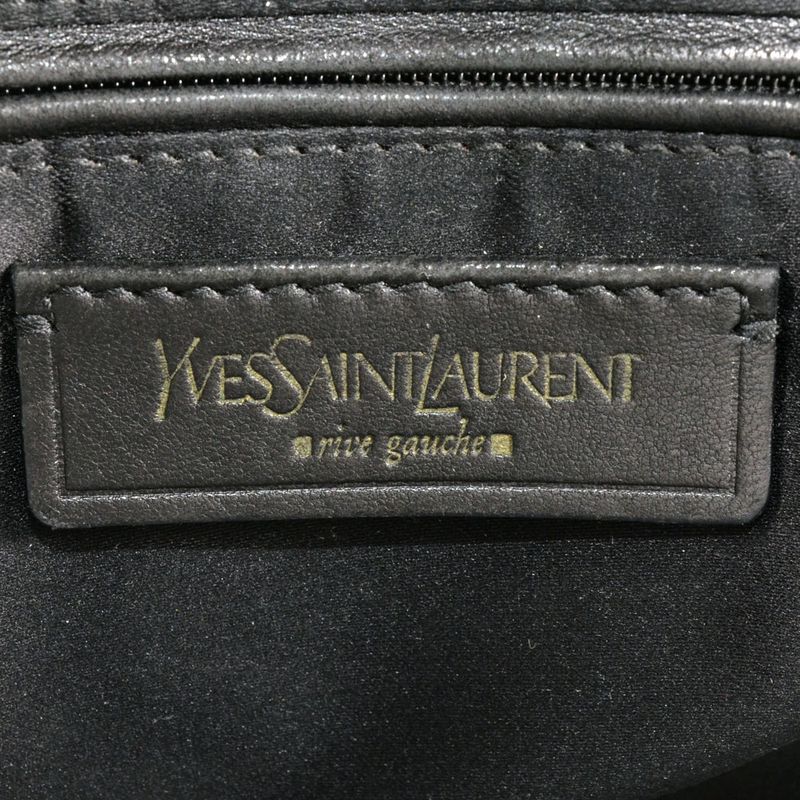 Saint Laurent Handbag Leather 156464 Black Rive Gauche YSL Tote Bag Women