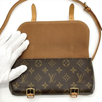 Louis Vuitton Pochette Marel Shoulder Bag Monogram Canvas M51159 Brown Gold