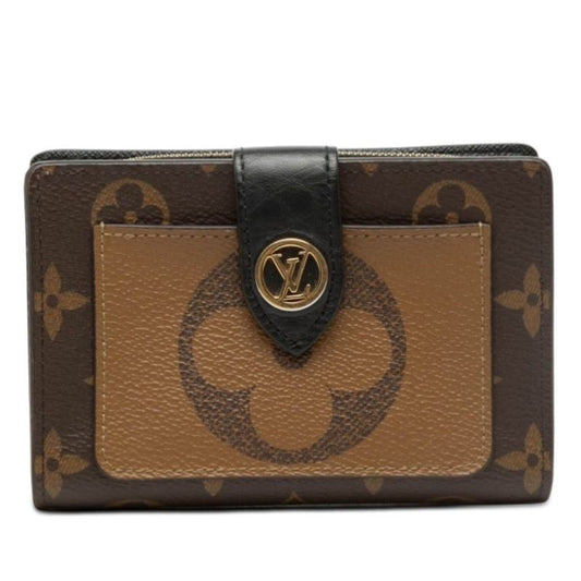 Louis Vuitton Monogram Giant Reverse Portefeuille Juliette Bifold Wallet Brown