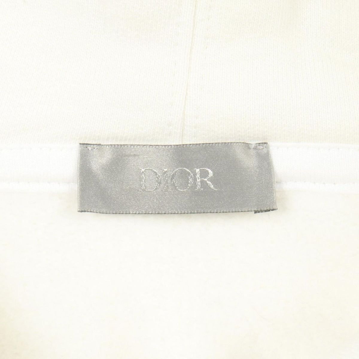 Dior Hoodie Logo Embroidery Cotton White — view 3