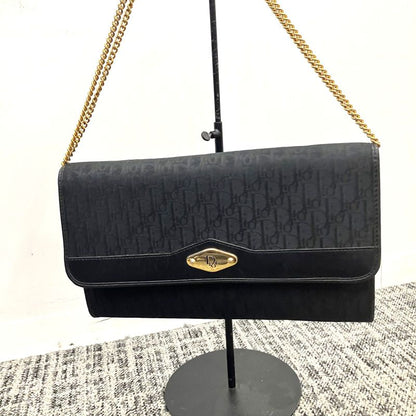 Christian DIOR Trotter Pattern Chain 2WAY Bag: Y2044