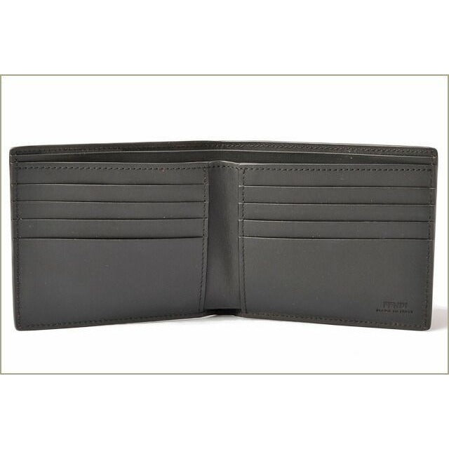 Fendi Wallet Fold Billfold 7 M0169 Vocabulary Strawberry Black — view 2