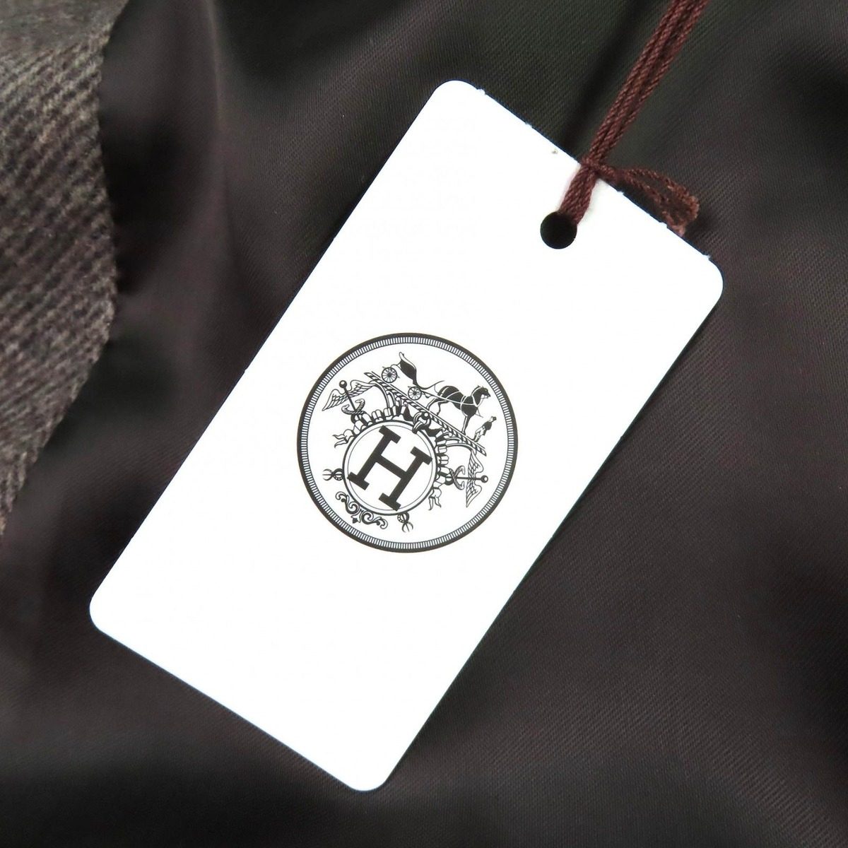 Hermes Wool Single Chest Star Coat Brown 46 Garment Recommended — view 11