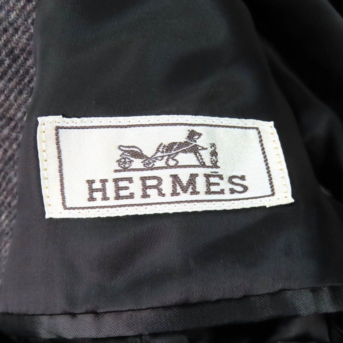 Hermes Wool Single Chest Star Coat Brown 46 Garment Recommended — view 7