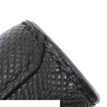 Hermes Sac a Depeches 24 Black Silver Epsom Clutch — view 7