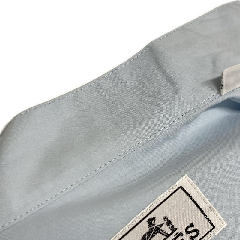 Hermes Blouson Size 37 Men - Light Blue Long Sleeves/zip Up/spring/fall Cotton