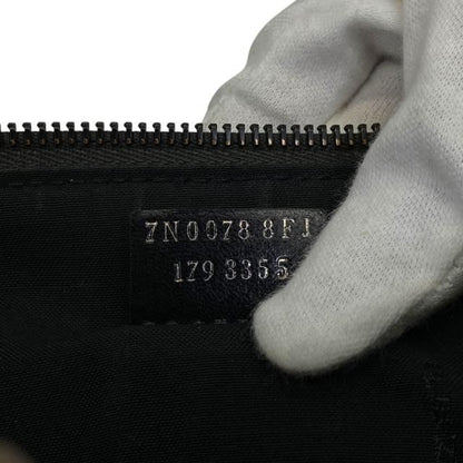 Fendi 7n0078 Monster Clutch Bag Second Bag Bugs Leather Studded Black