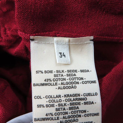 Hermes 23AW 3e2614d3 Silk-blend Chaine D'ancre Wide Sleeve Knit Red 34 Made In