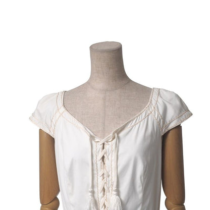 Prada Dress Size 38S Stitched Gathered Cap Sleeves Made In Italy 20250602 Ra4986