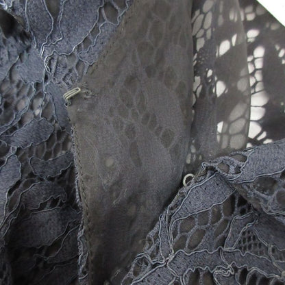Christian DIOR Raf Simons Period Sheer All Lace Blouse Shirt Size F34 Navy