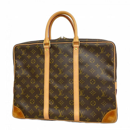 Louis Vuitton Briefcase Monogram Porte Documents Voyage M53361 Brown Men's