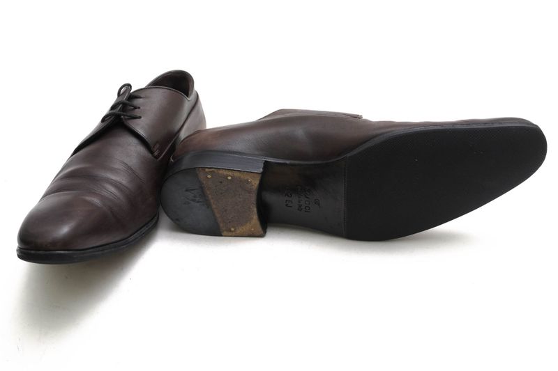 Gucci Shoes Business Shoes Business Men Leather Genuine Dark Brown 147529 A3n00