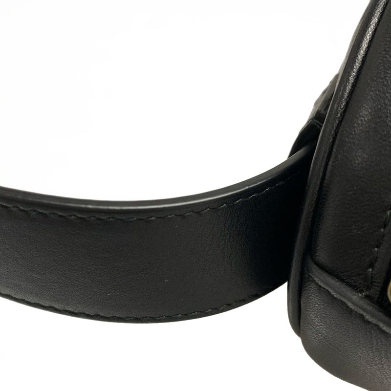 Gucci Waist Pouch GG Marmont Quilted Leather Belt Bag 476434 Black Leather