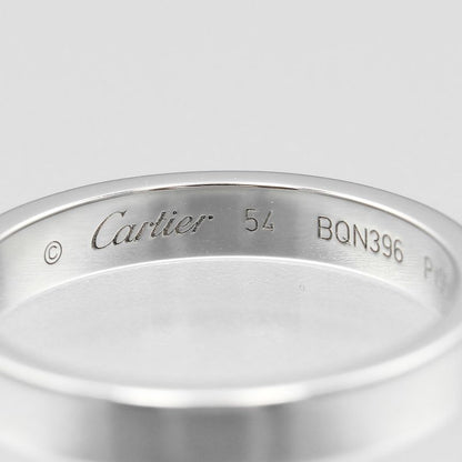 Cartier C De Cartier Engraved Pt950platinum 13.5 Ladies 5.3g Ring
