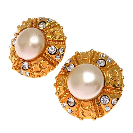 Chanel Glamour Pearl and Crystal Gold-Tone
