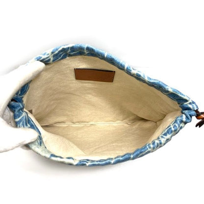 Loewe Draw String Pouch Ring Light Blue
