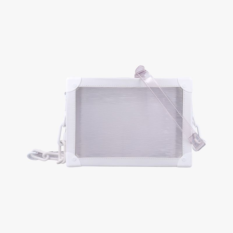 Louis Vuitton Soft Trunk Transparent X White Epi Plat Jouge M55602 Du3199