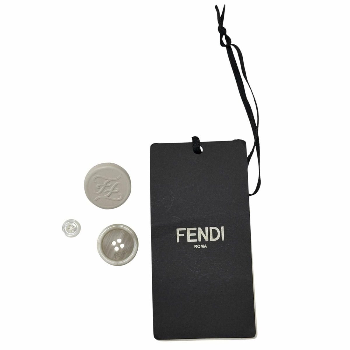 Fendi Wool Silk Fflogo Double Breasted Coat White 40 — view 10