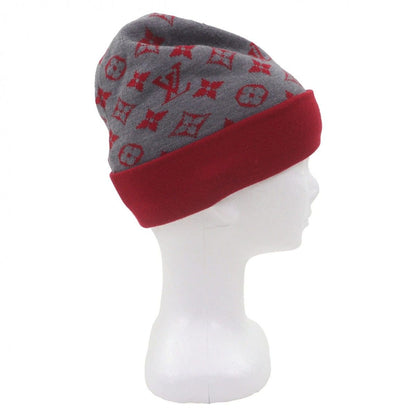 Louis Vuitton LV Rabbit Monogram Wool Hat Knit Cap Gray Red — view 5
