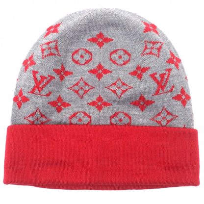 Louis Vuitton LV Rabbit Monogram Wool Hat Knit Cap Gray Red — view 6