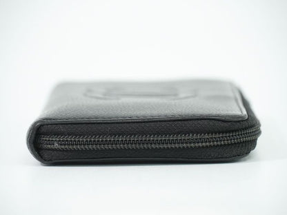 Authentic Chanel Coco Mark Round Zipper Long Wallet Long Wallet Caviar Skin