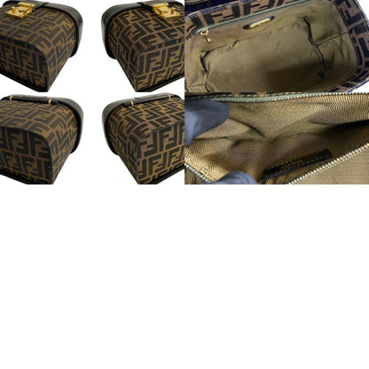 Fendi Zucca Pattern Logo Leather Canvas 2-Way