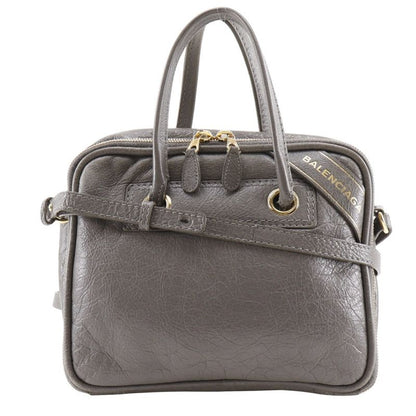Balenciaga Blanket Square S 2WAY Shoulder 466541 Leather Gray Women's Handbag
