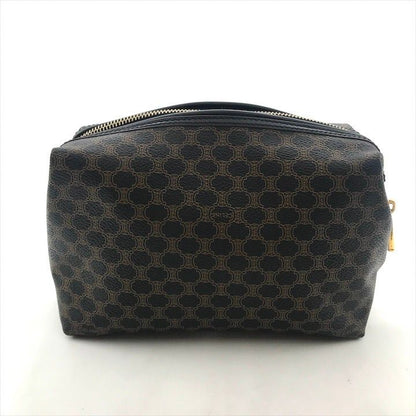 Celine Black Macadam Triomphe Leather Second Pouch Case Brown