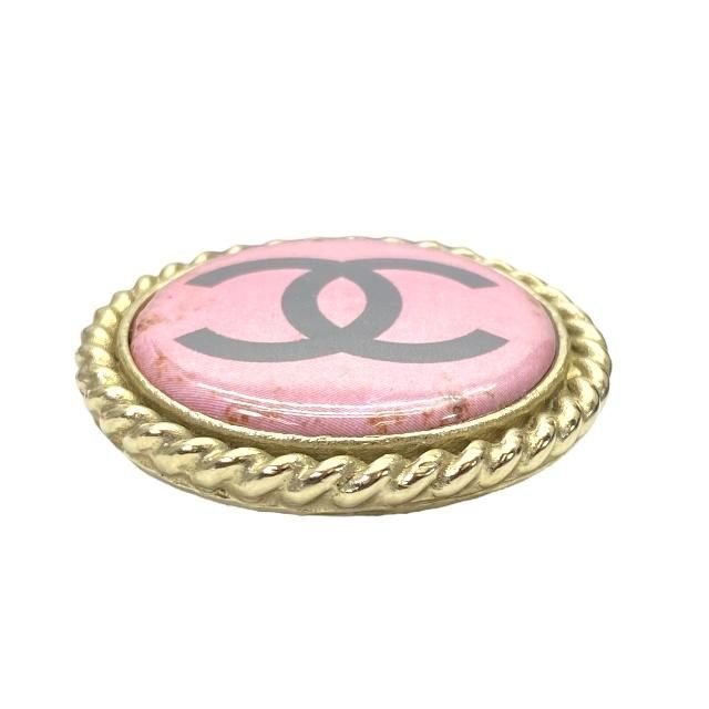 Chanel Brooch Pin Brooch Accessories Small Accessories Coco Mark GP Gold Pink