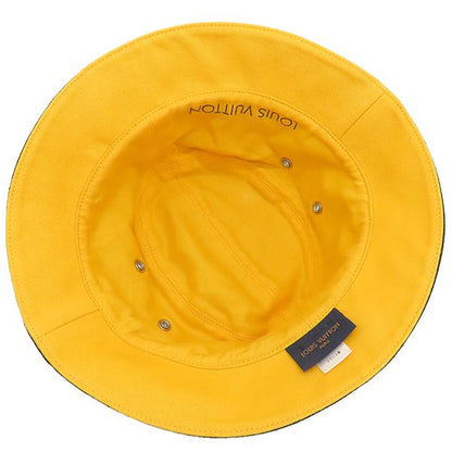Louis Vuitton Hat Chapeau Monogram Denim Cotton Polyester Black and Yellow M