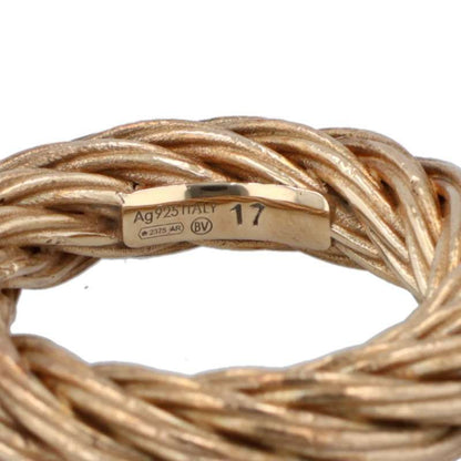 Bottega Veneta Twisted Ring Silver Ring Men's Size 17