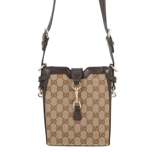 Gucci Shoulder Bag Mini Bucket GG Canvas Leather