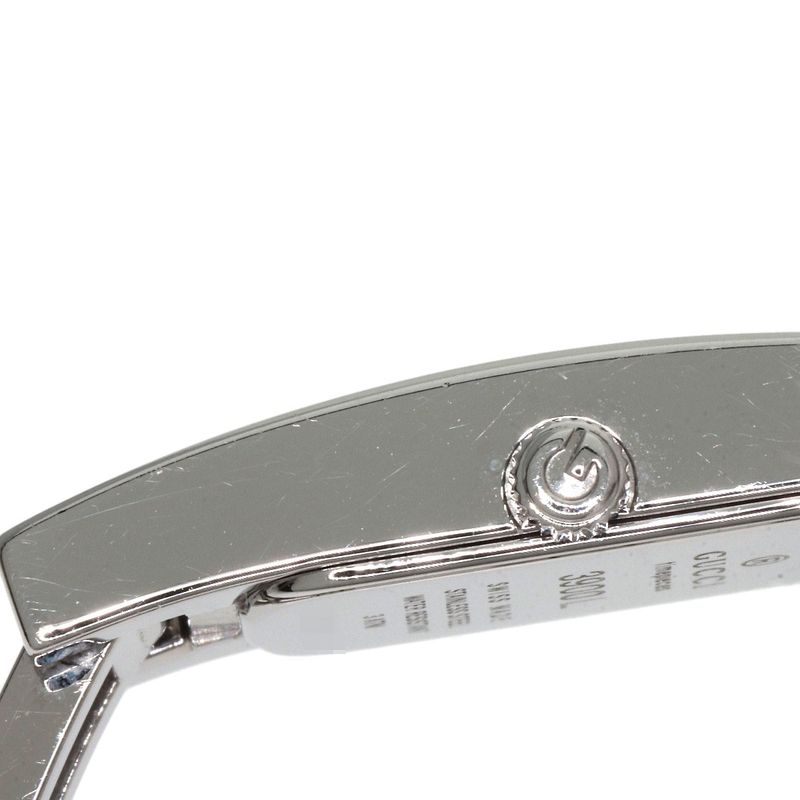 Gucci 3900l Square Face Dial With Diamonds Wristwatch SS Ladies