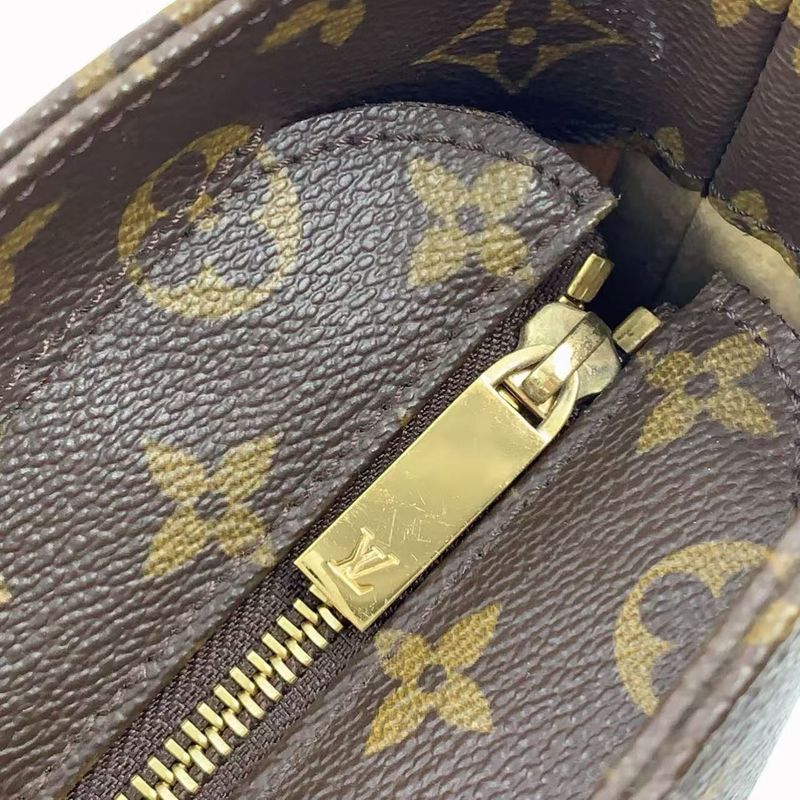 Louis Vuitton Luko Monogram Leather × PVC Brown Tote Bag Gold M51155