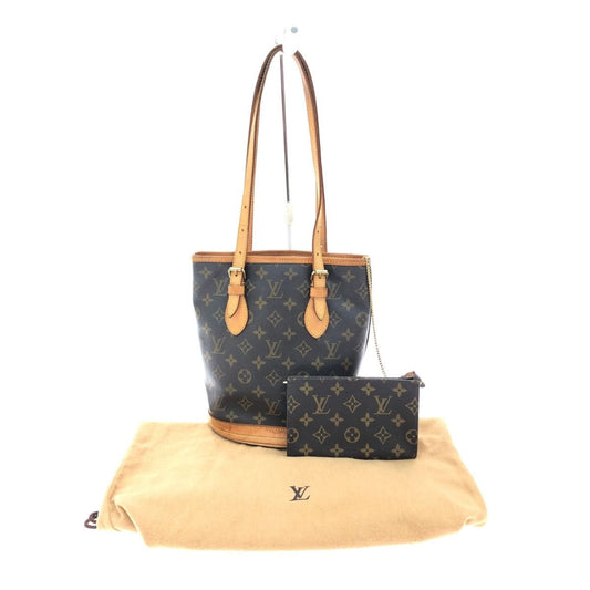 Louis Vuitton Shoulder Tote Monogram Petit Baguette with Pouch