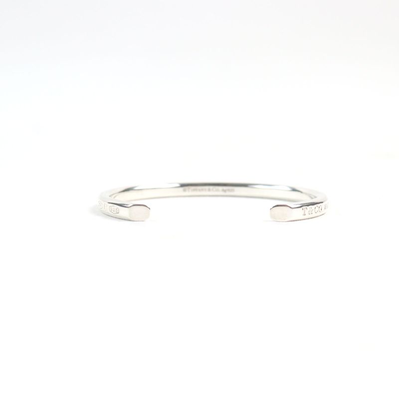 Tiffany & Co Makers' Narrow Ag925 Logo Engraved Bangle Silver Weight 16.06g