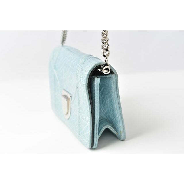 Christian Dior Chain Pouch Mini Wallet Cannage — view 3