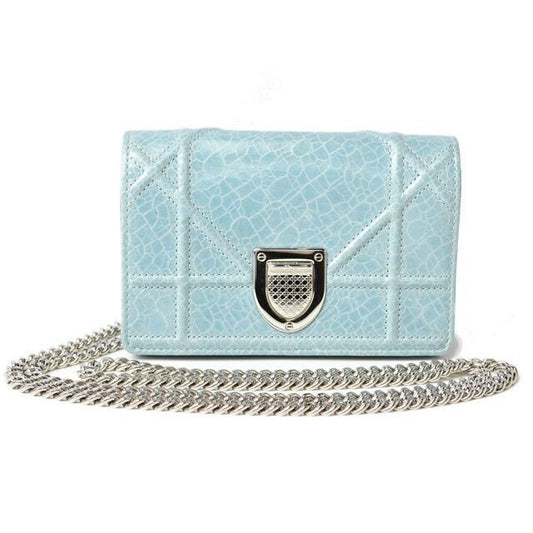 Christian Dior Chain Pouch Mini Wallet Cannage