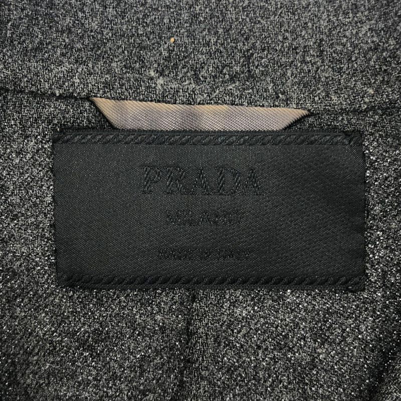 Prada 1990's Wool Stretch 4b Jacket Gray 38