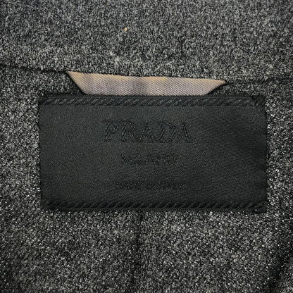 Prada 1990's Wool Stretch 4b Jacket Gray 38