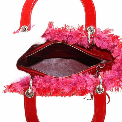Christian Dior Chiristian Dior Lady Dior Medium 2way Hand Shoulder Bag Enamel