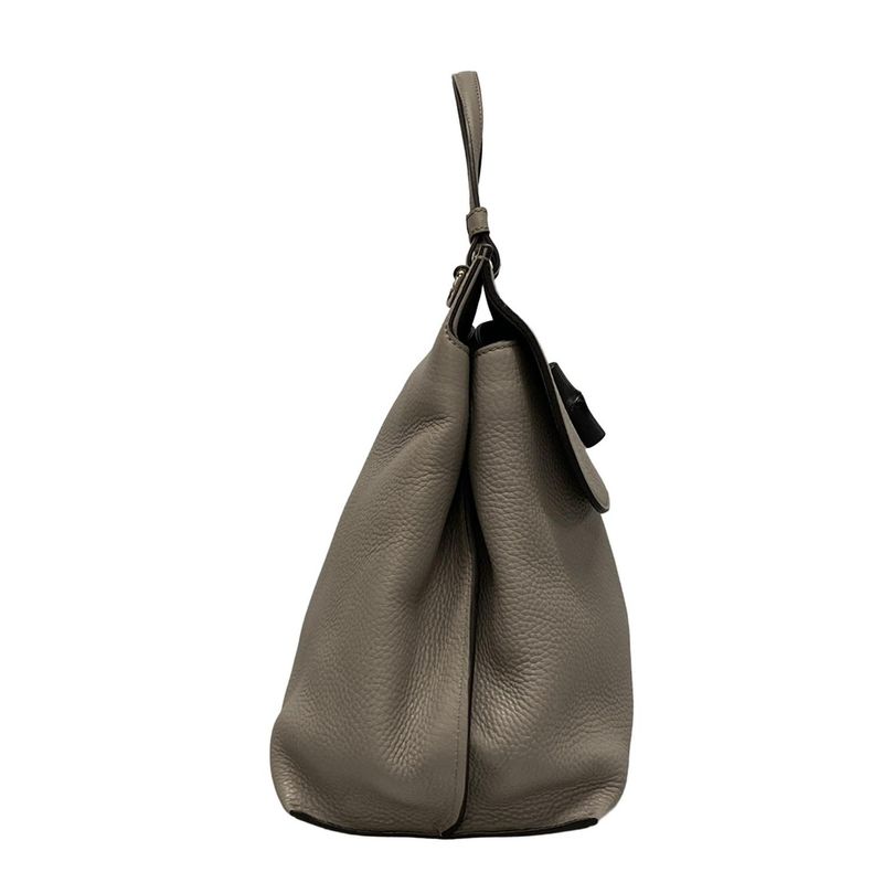 Gucci Handbag Bamboo Daily 370830 Gray Leather