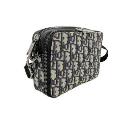 Dior Shoulder Bag Trotter Oblique Canvas Black Navy Silver — view 2
