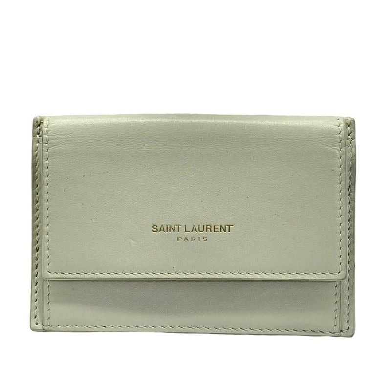 Saint Laurent Card Case Pass Coin Purse Compact Logo