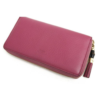 Gucci Wallet Women Leather Pink Bamboo Tassel with Coin Purse — view 4