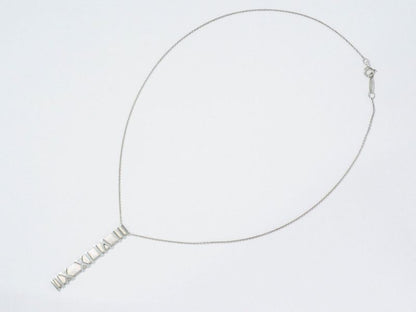 Authentic Tiffany & Co Tiffany & Co Atlas Bar Plate 925 Necklace Pendant Silver