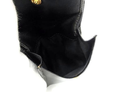 Fendi Vintage Pecan Pattern PVC X Leather Bifold Wallet Black And Brown Bl9289