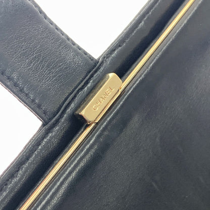 Chanel Caviar Skin Coco Mark Long Wallet A13498 Black